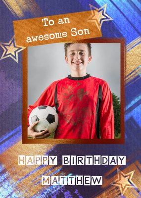 To An Awesome Son Photo Upload Birthday Card