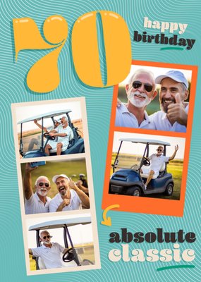 70th Photo Upload Birthday Card 