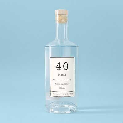 Personalised 40th Birthday Gin 70cl