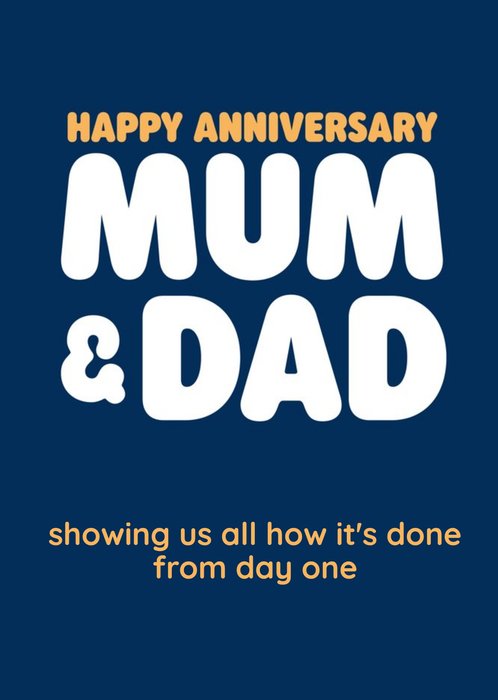 Happy Anniversary Mum And Dad Humour Quote Anniversary Card