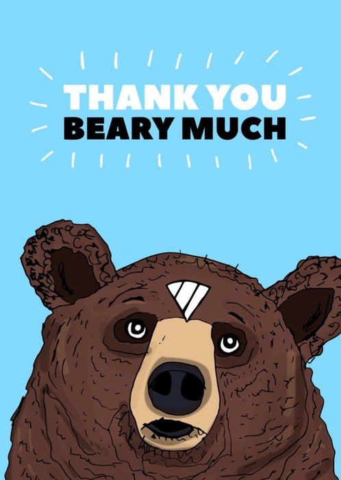 Illustration Thank You Beary Much Card