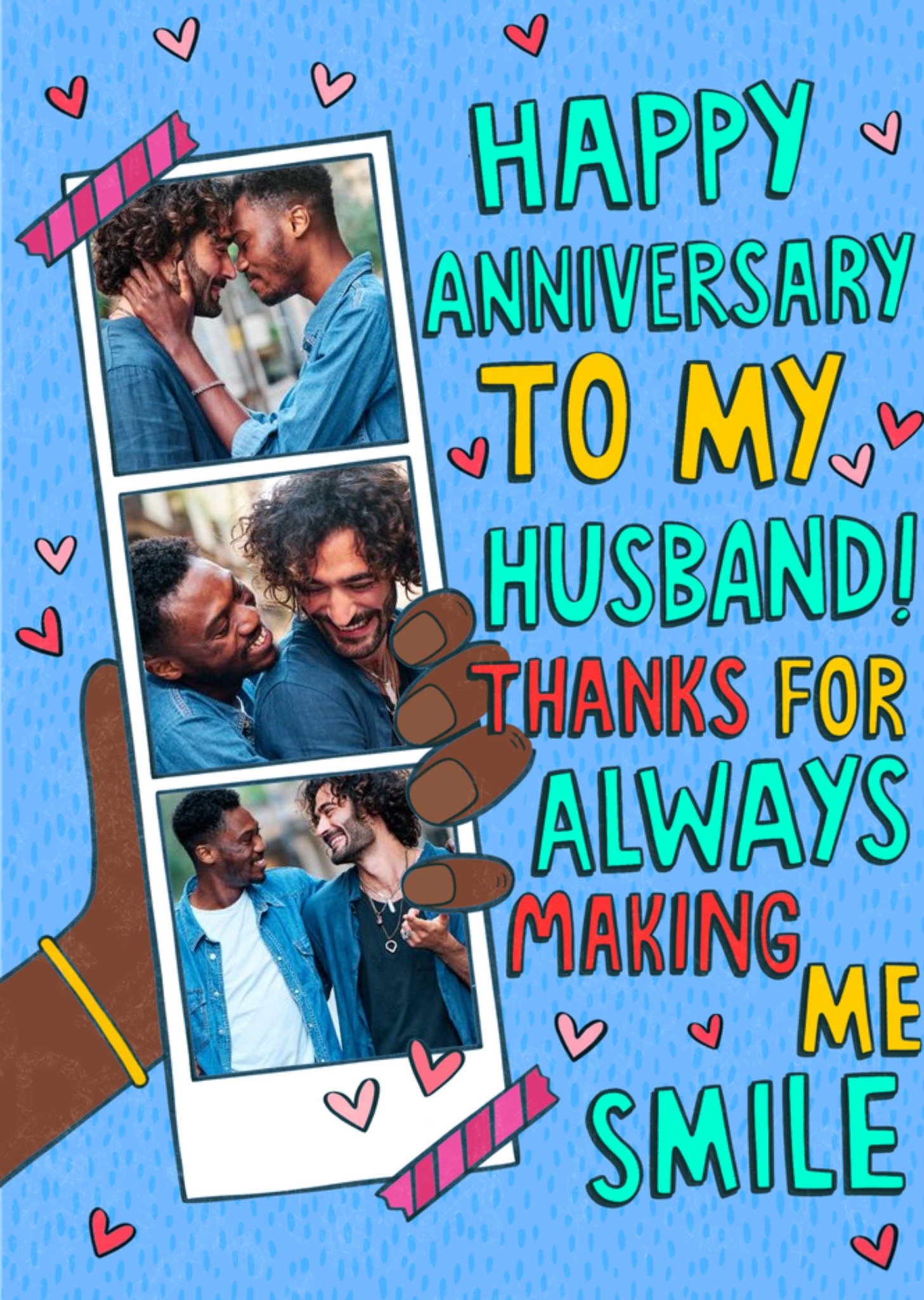 Moonpig Damien Barlow Photo Upload Husband Anniversary Card