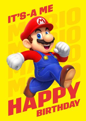 Super Mario It’s A Me Happy Birthday Card