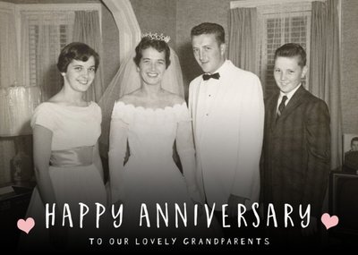 Happy Anniversary photo upload Card To our lovely Grandparents