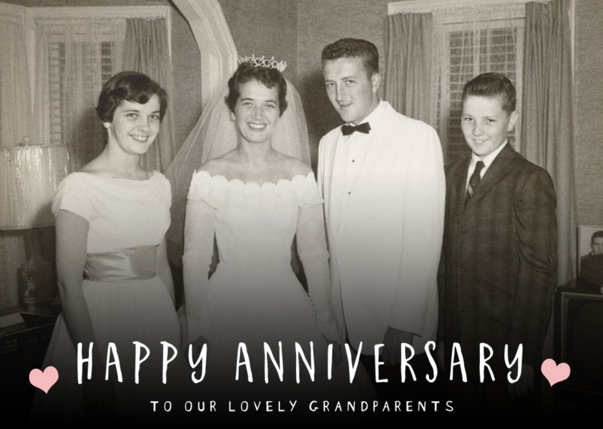 Moonpig Happy Anniversary Photo Upload Card To Our Lovely Grandparents