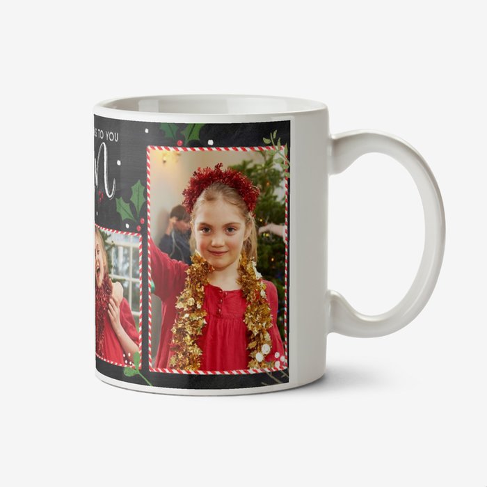 Chalkboard Merry Christmas to you Nanny Photo Upload Mug