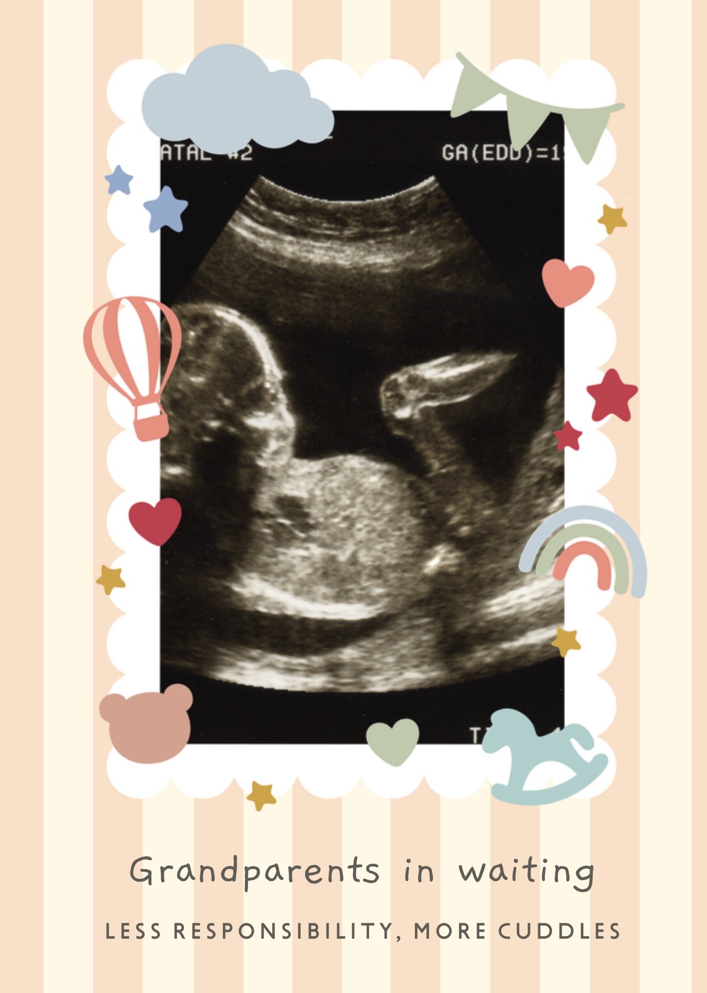 Moonpig Grandparents In Waiting Photo Upload Pregnancy Card