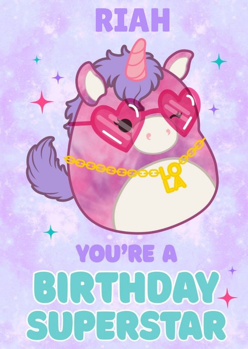 Squishmallows Birthday Superstar Card