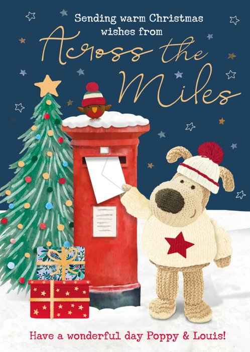 Boofle Sending Warm Christmas Wishes From Across The Miles Christmas Card