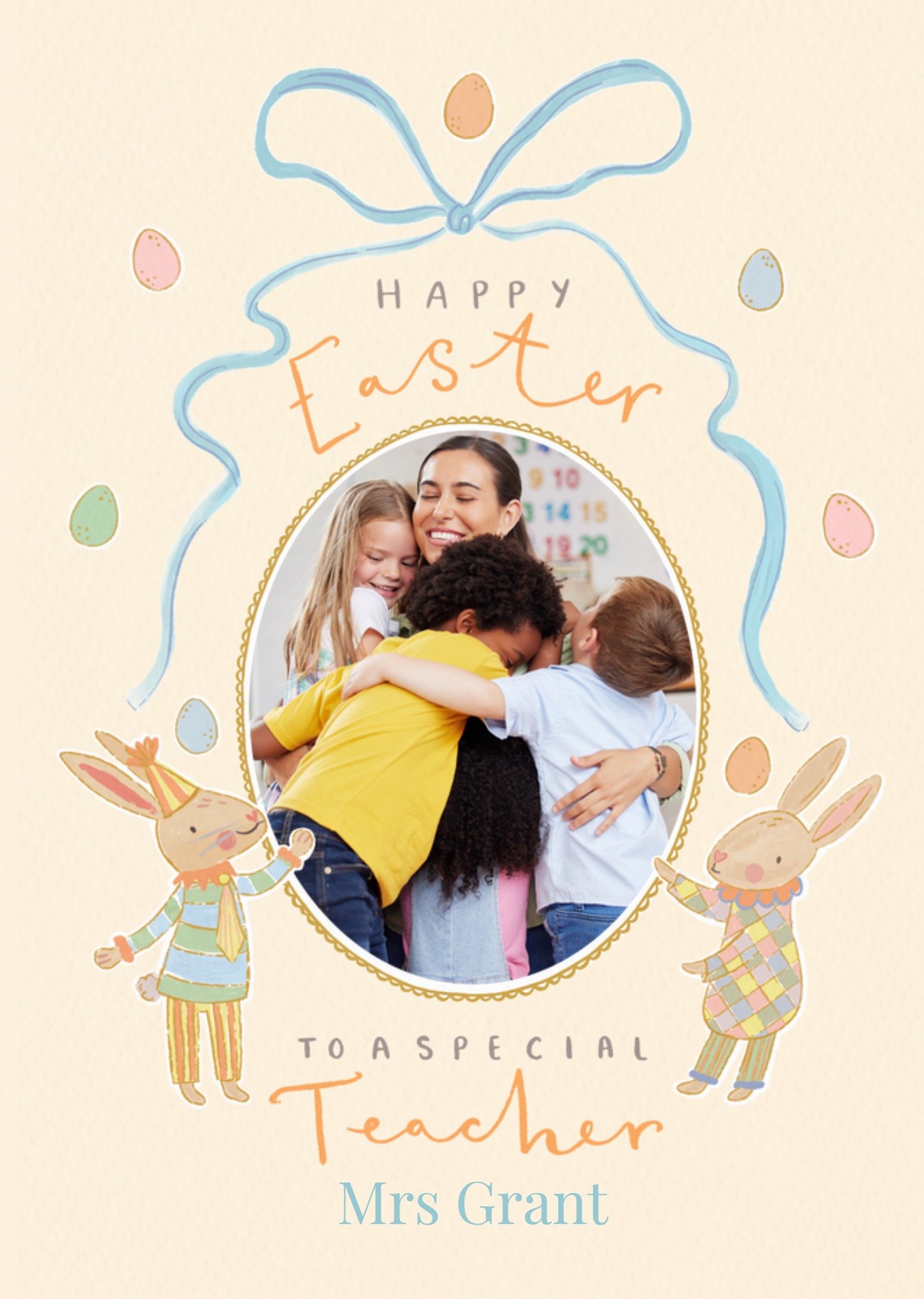 Moonpig Special Teacher Photo Upload Happy Easter Card