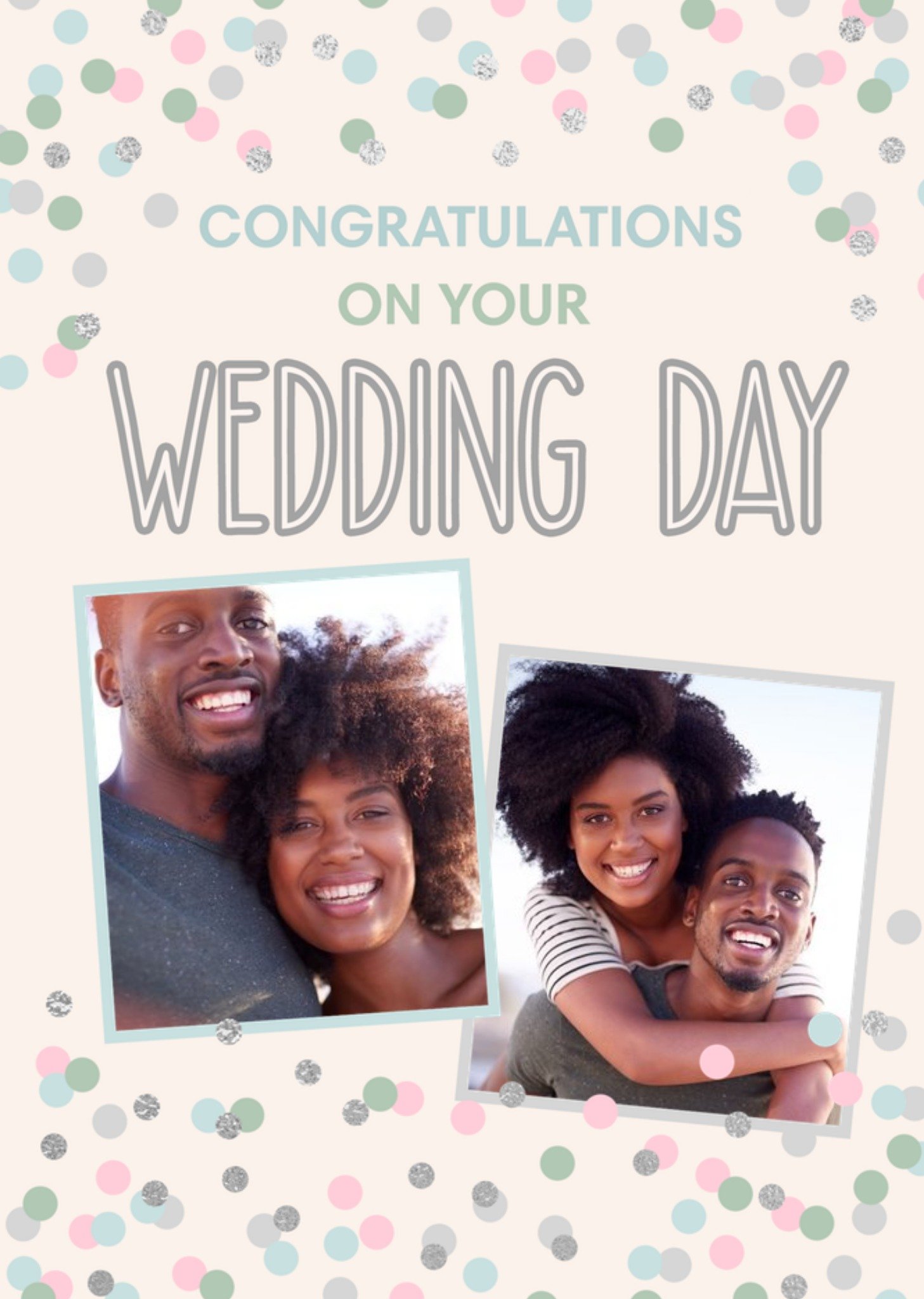 Moonpig Wedding Day Confetti Cannon Photo Upload Card