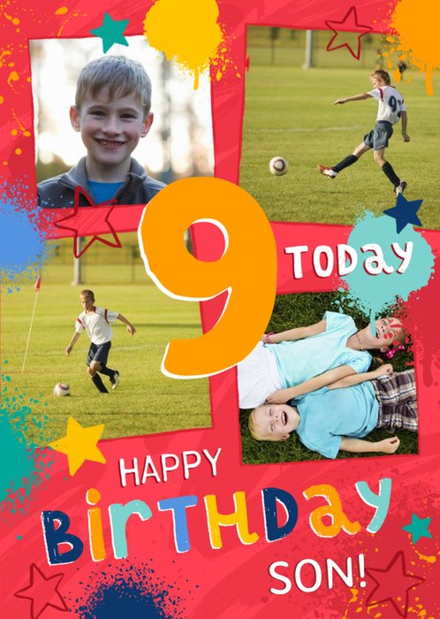 Studio Sundae 9 Today Happy Birthday Son Birthday Photo Upload Card