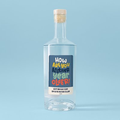 Personalised Gin-tastic Brother Birthday Gin 70cl