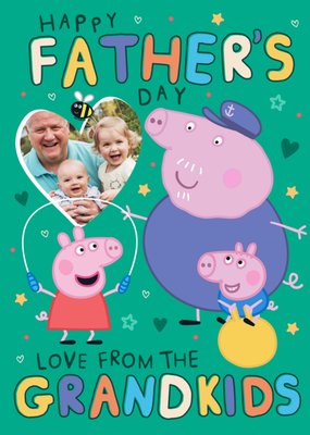 Peppa Pig From The Grandkids Photo Upload Father's Day Card
