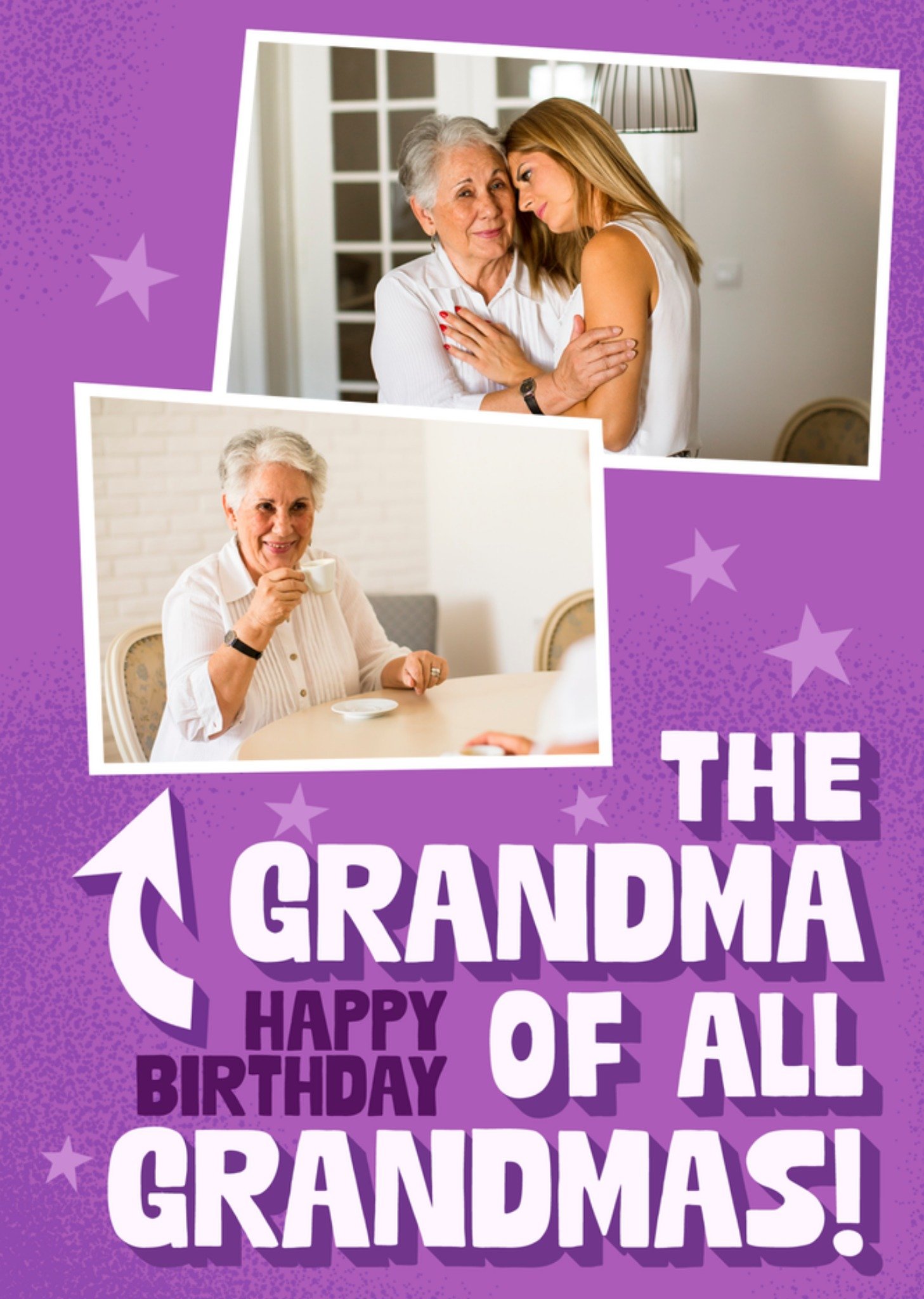Moonpig The Grandma Of All Grandmas Typographic Photo Upload Birthday Card