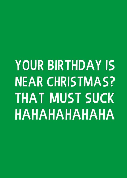 Scribbler Your Birthday Is Near Christmas Card