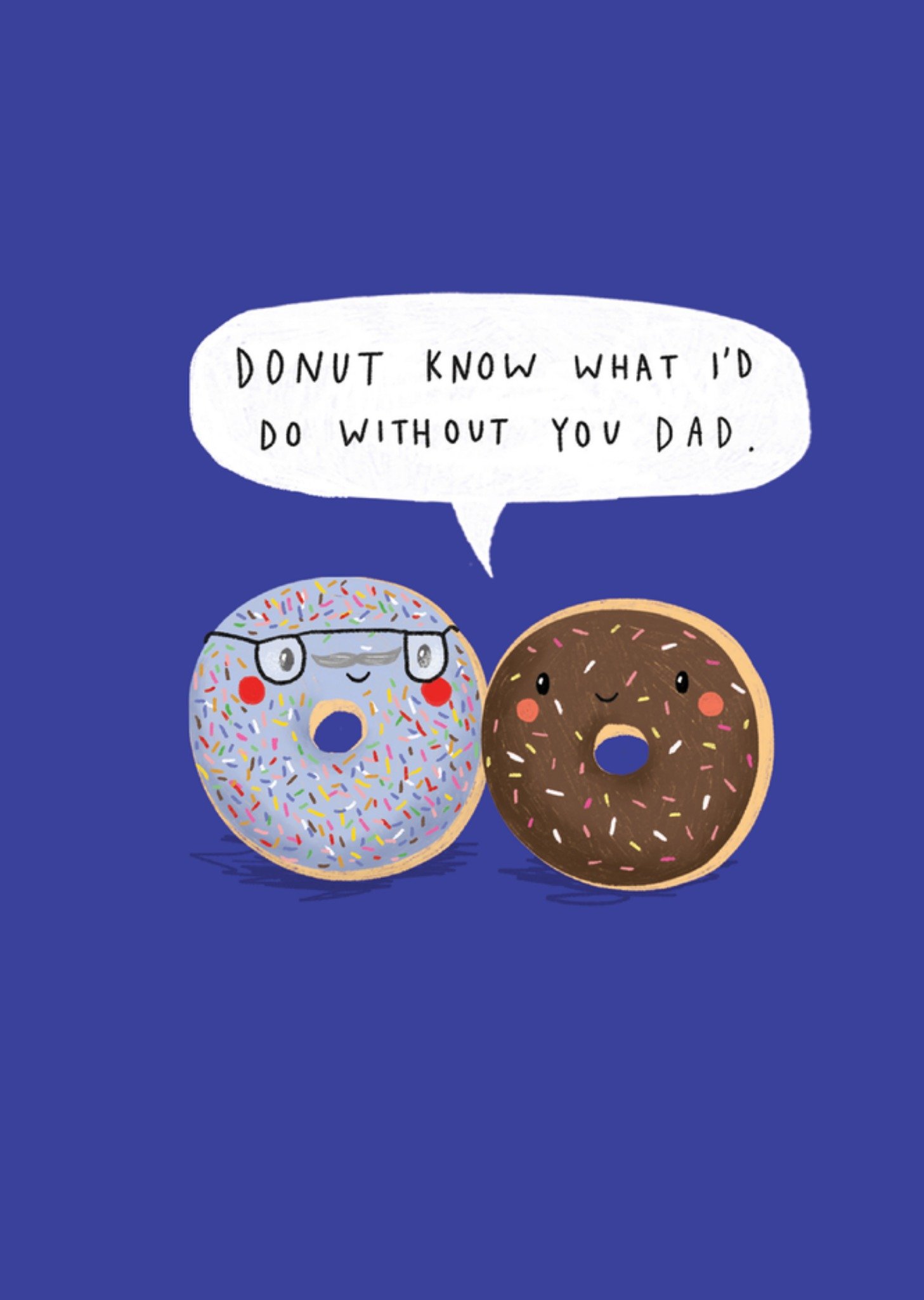 Moonpig Cute Doughnut Illustrated Father's Day Card