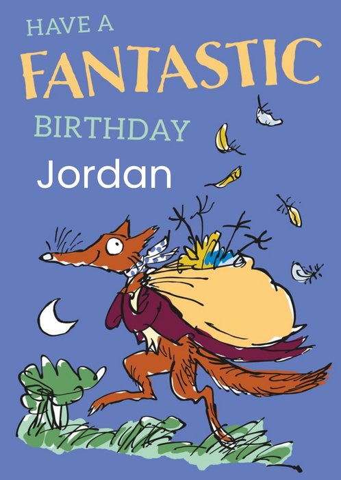 Roald Dahl Fantastic Mr Fox Happy birthday card