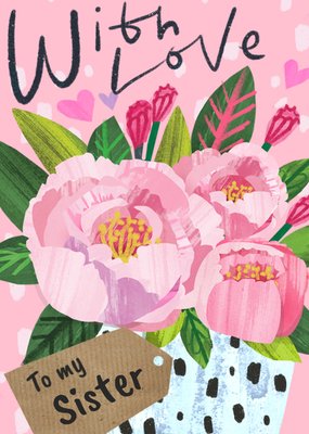 Floral Illustrated With Love Card