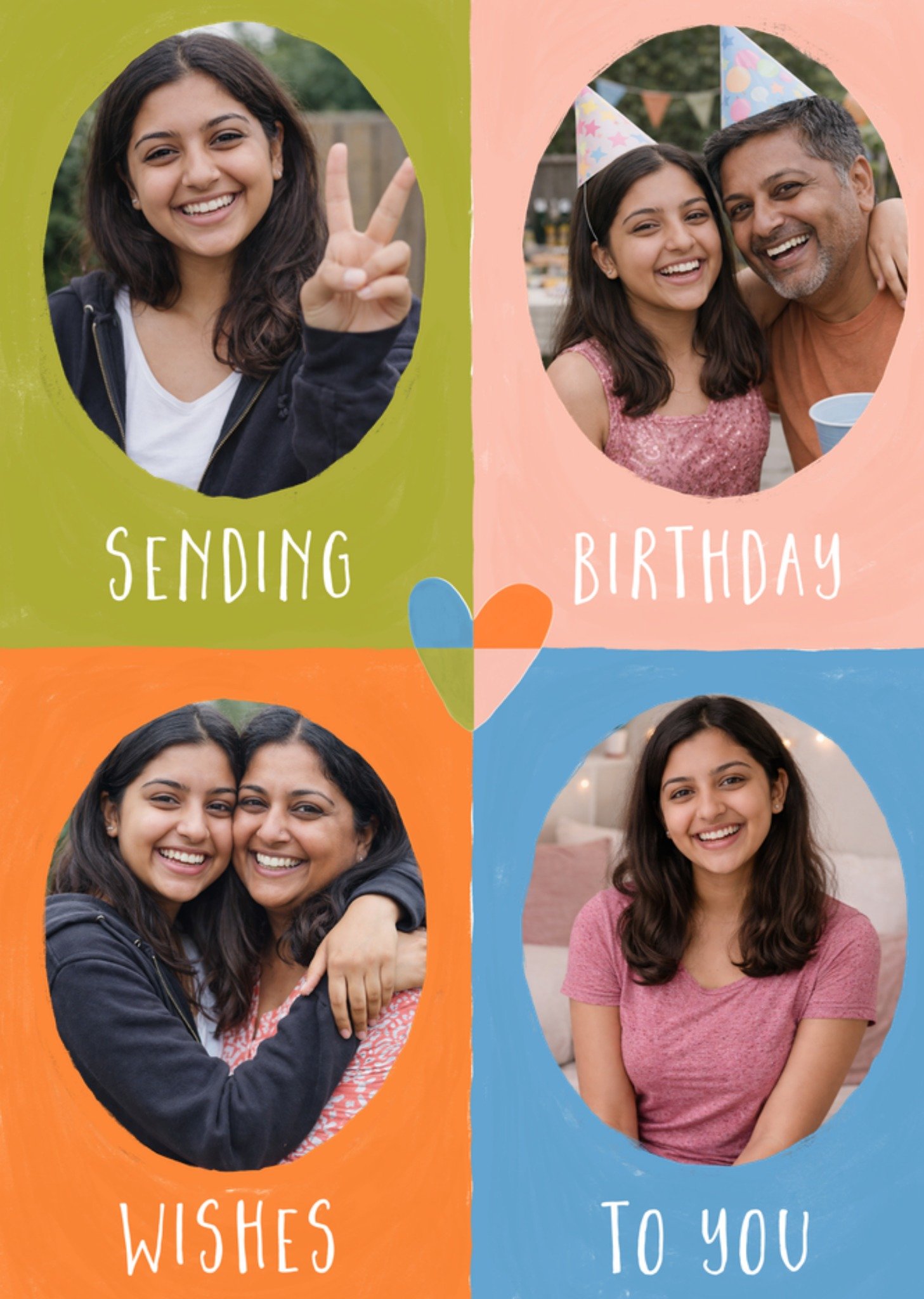 Moonpig Sending Birthday Wishes To You Photo Upload Collage Card