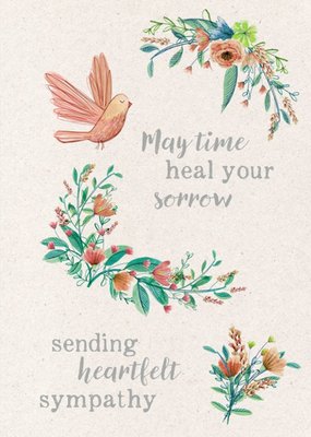 Floral sympathy card