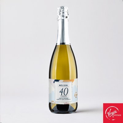 Virgin Wines Personalised 40th Birthday Prosecco 75cl