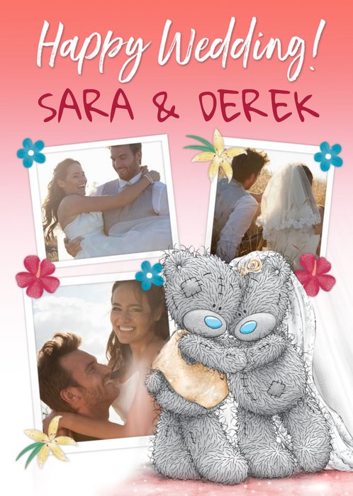 Happy Wedding Tatty Teddy Photo Upload Wedding Card