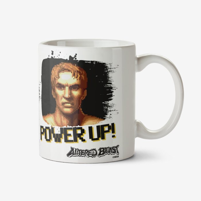 Sega Altered Beast Power Up Never Give Up Optional Photo Upload Mug