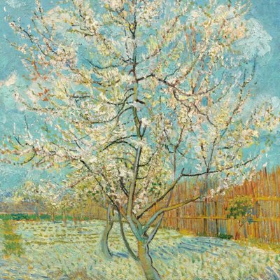 Vincent Van Gogh detail from The Pink Peach Tree Birthday Card