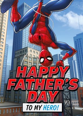 Marvel Spiderman Cityscape Ilustrated Father's Day Card