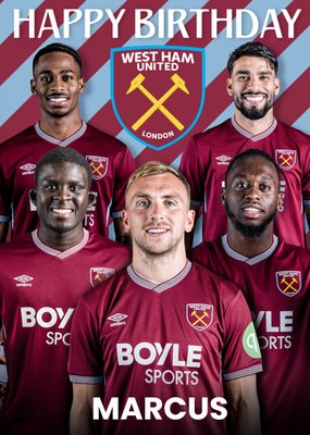 West Ham United Birthday Card