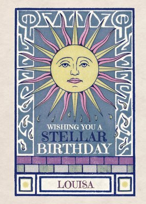 Mary Evans Vintage Illustrated Astrological Tarot Wishing You A Stellar Birthday Card