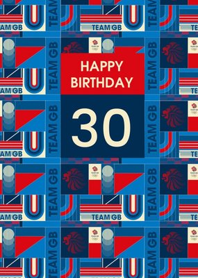 Team GB Patterned Birthday Card