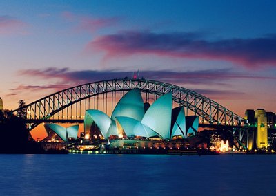 Sydney Opera House At Dusk Personalised Greetings Card