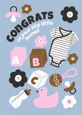 Congrats On Your Tiny Little Human New Baby Card