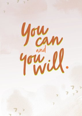 You Can And You Will Typography Card