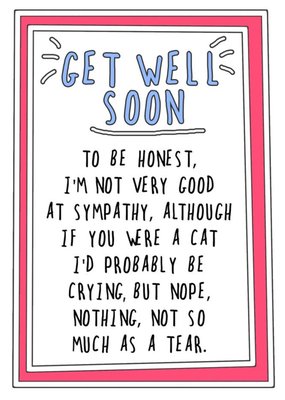 Go La La Funny Not Very Good At Sympathy Get Well Soon Card