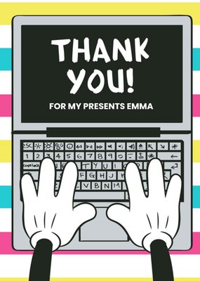 Mickey Mouse Personalised Thank You Card