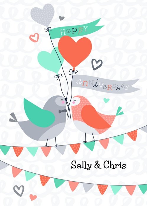 Bird Happy Anniversary Card