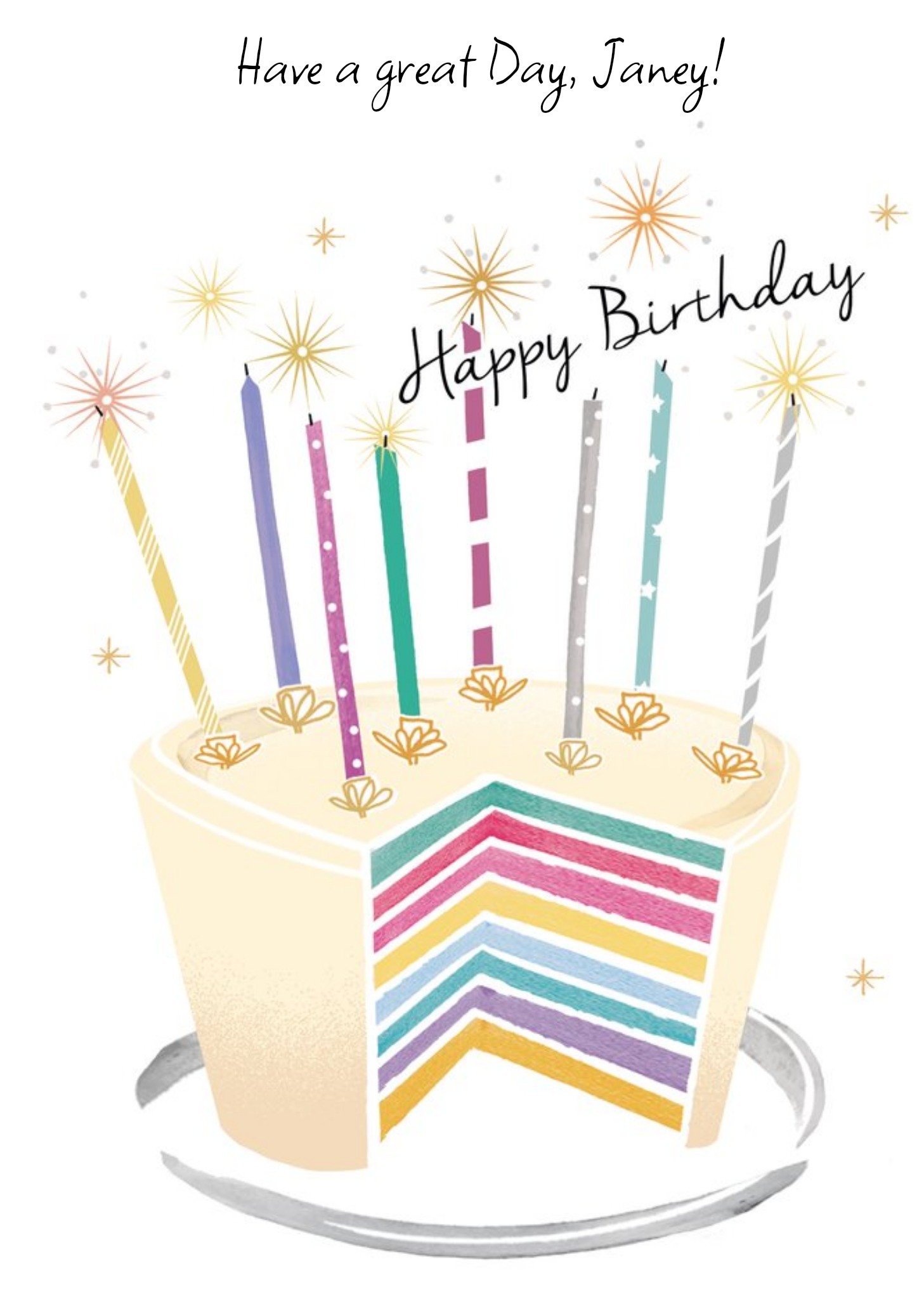 Moonpig Birthday Card - Birthday Cake Card