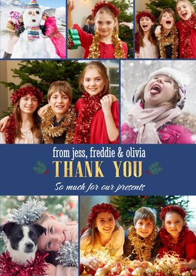 Multiple Photo Upload Thank You Christmas Card