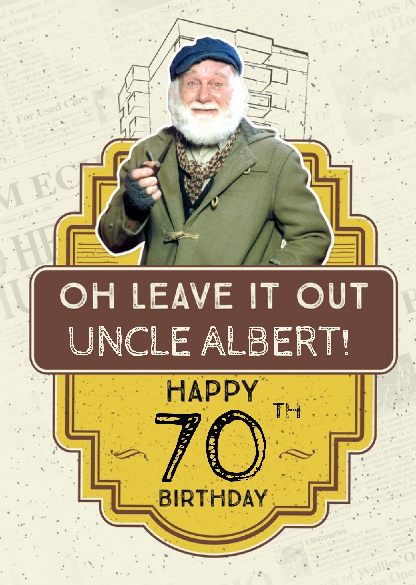 Bbc Only Fools And Horses Uncle 70th Birthday Card