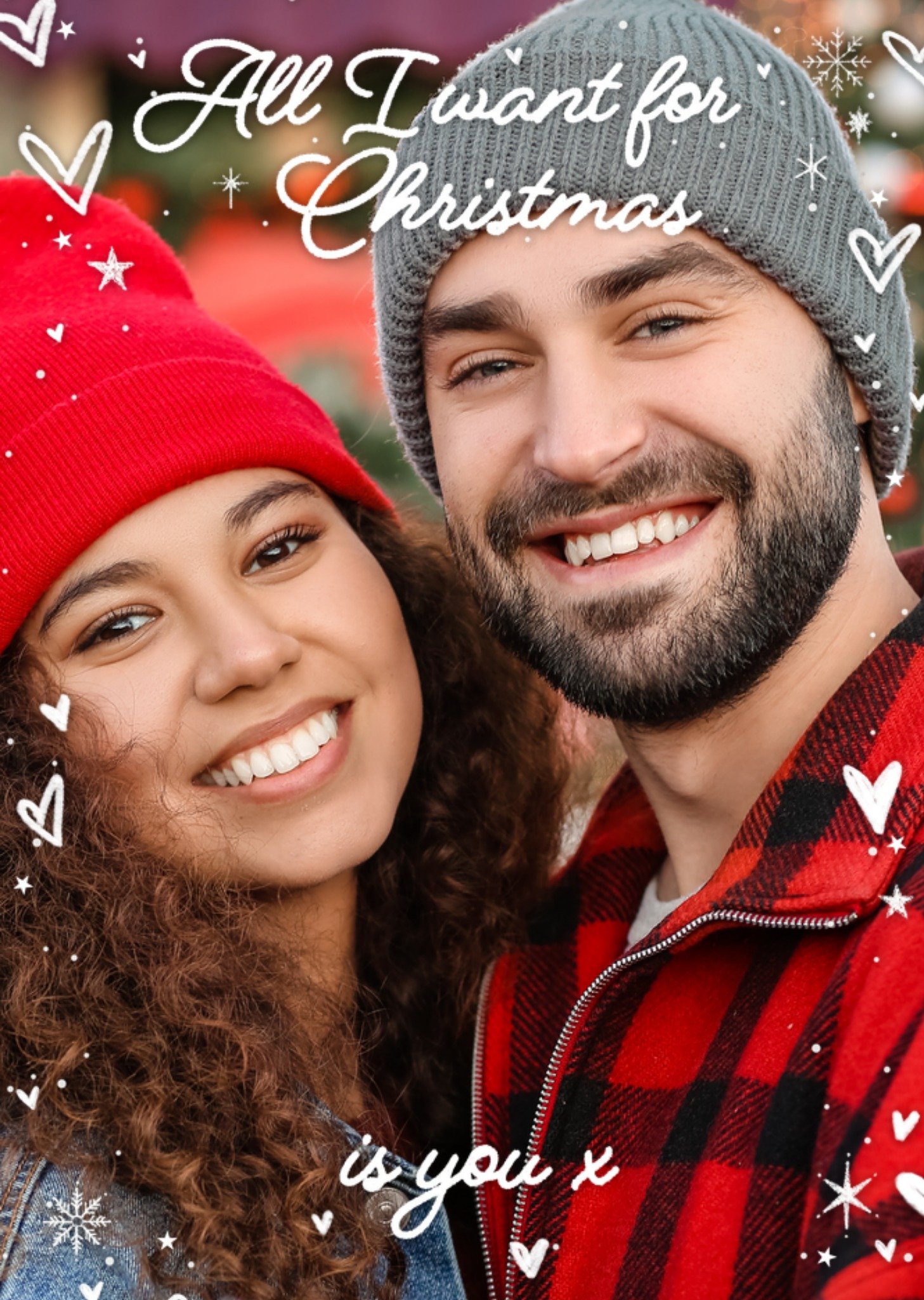 Moonpig All I Want For Christmas Is You Photo Upload Card