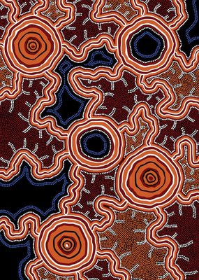 Hogarth Arts Illustrated Aboriginal Art Pattern Just A Note Card