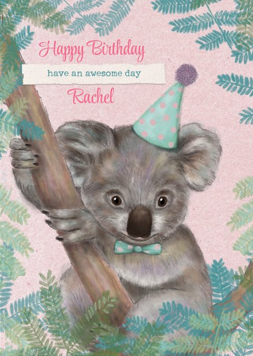 Party Hat Koala Birthday Card