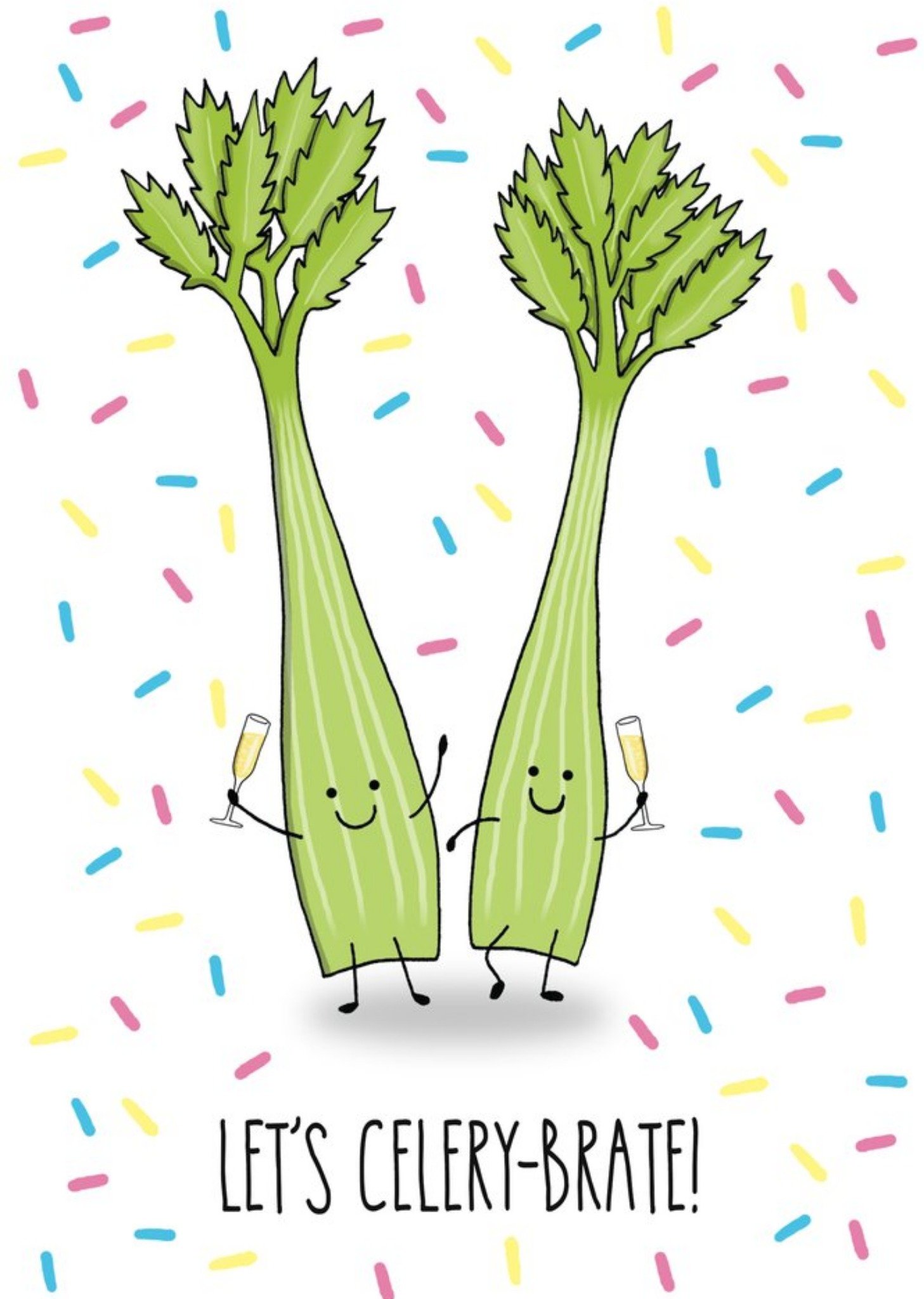 Moonpig Celery Pun Celebrate Card