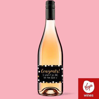 Virgin Wines Personalised Congratulations Rose Wine 75cl