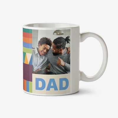 Absolute Legend Dad Bright Graphic Shapes Photo Upload Mug