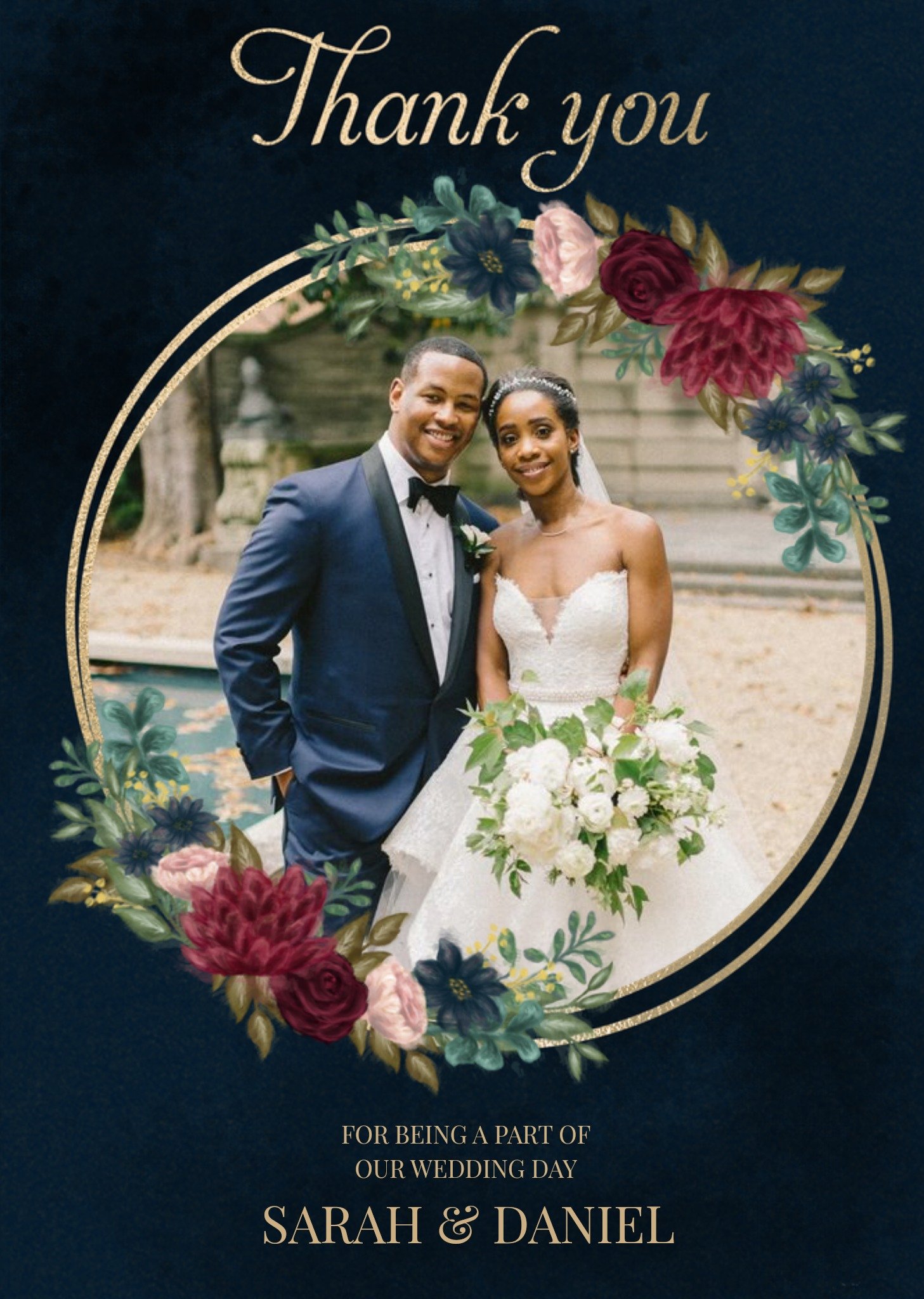Moonpig Hope Blossoms Photo Upload Wedding Thank You