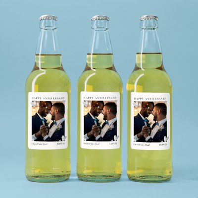 Personalised Happy Anniversary Cider Trio 3x500ml